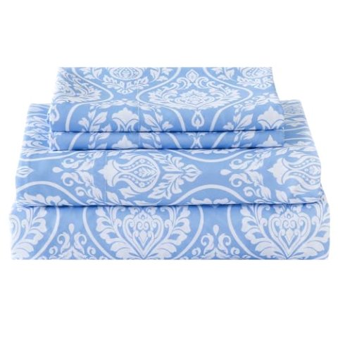 ChicView Queen Size 4-Piece Boho Paisley Microfiber Bedsheet Set Anti Pilling Deep Pockets