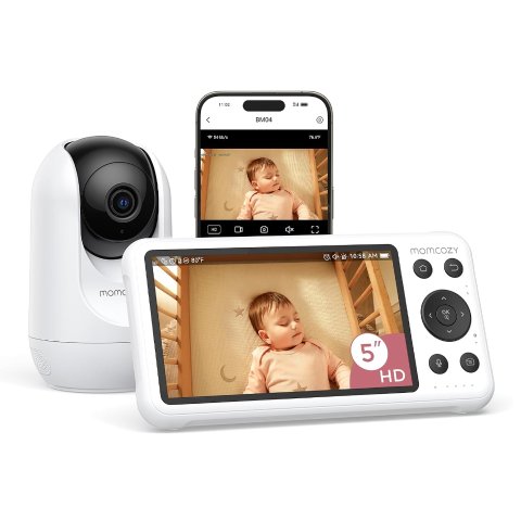 Momcozy Smart WiFi Baby Monitor with Camera 5" 1080P Wall Mount
