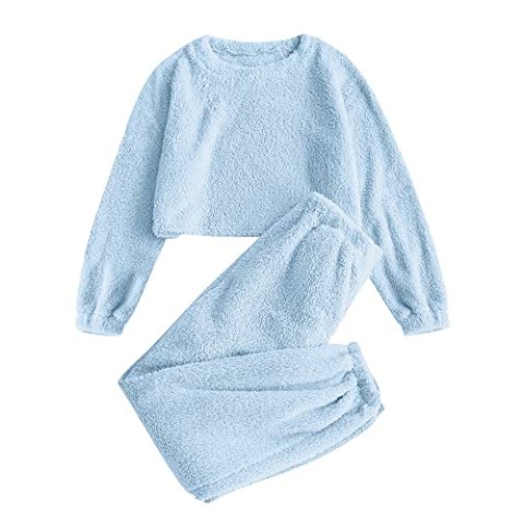 ZAFUL 女士加厚家居服套装 长袖绒衫长裤 两件套