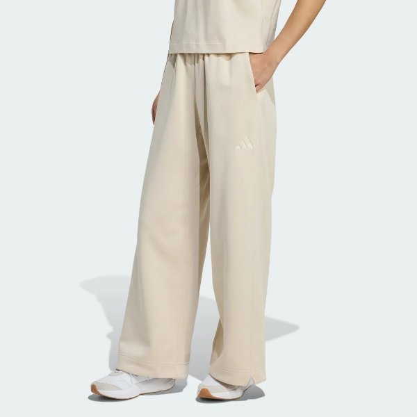 Women's All Szn Fleece Loose Wide-Leg Pants