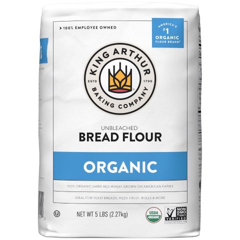 King Arthur 100% Organic Unbleached Bread Flour 5 lb Non-GMO No Preservatives