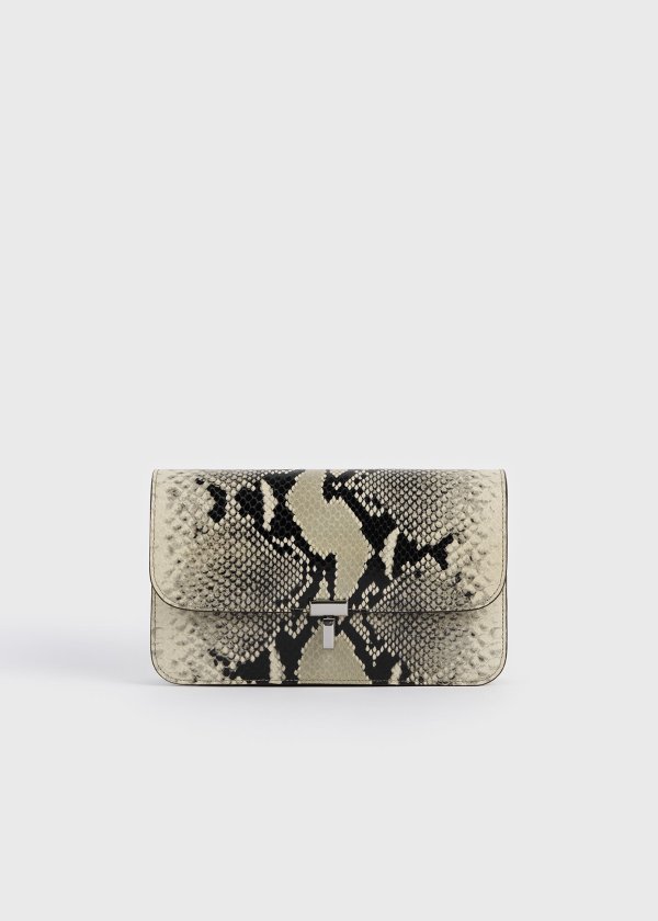 T-Lock Python-Embossed Crossbody