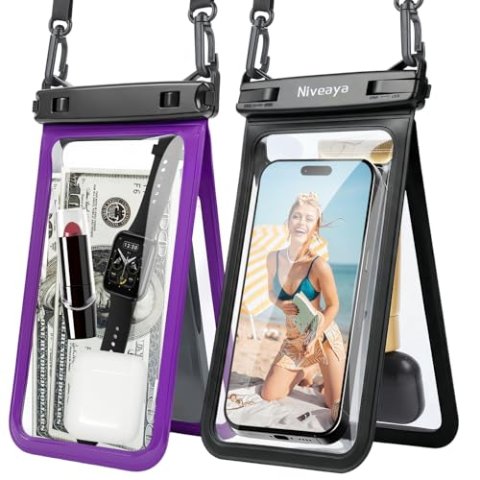 Niveaya 双层防水手机袋 IPX8 2件装 8.3英寸