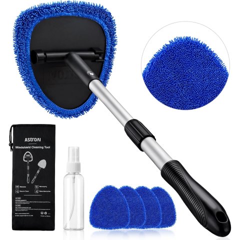  21-Inch Extra Long Windshield Cleaner Tool & Car Interior Detailing Kit