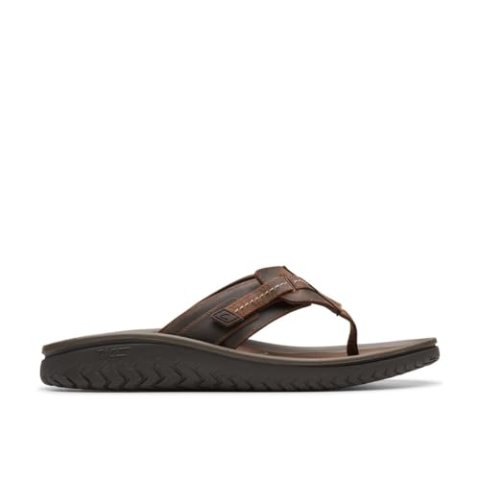 Clarks Wesley Sun 男士牛皮凉鞋 11码
