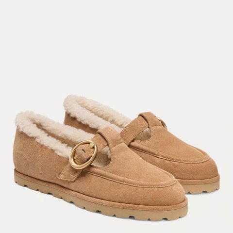 Dakota Shearling Mary Jane Flat