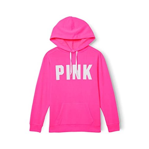 Victoria's Secret PINK Fleece Pullover Campus Hoodie Women's Sweatshirt Size S