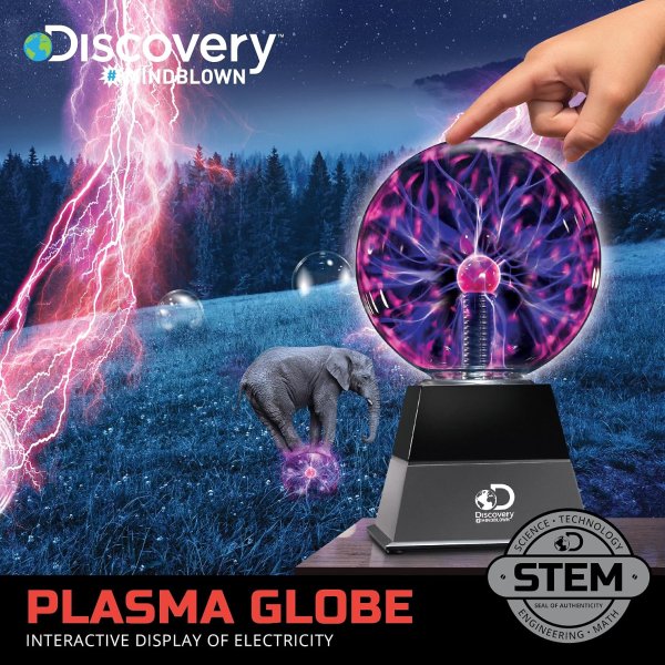 Discovery Plasma Globe Touch & Sound Sensitive Interactive Lamp