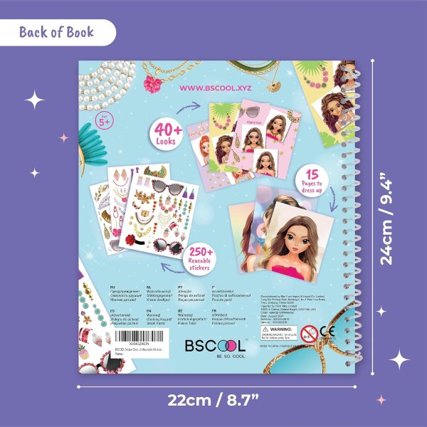 BSCOOL 儿童珠宝贴纸书 可重复使用