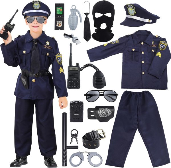 Skirfy 儿童警察扮演服套装 16件