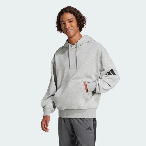 Men s Essentials Loose-fit 3 Bar Logo French Terry Hoodie