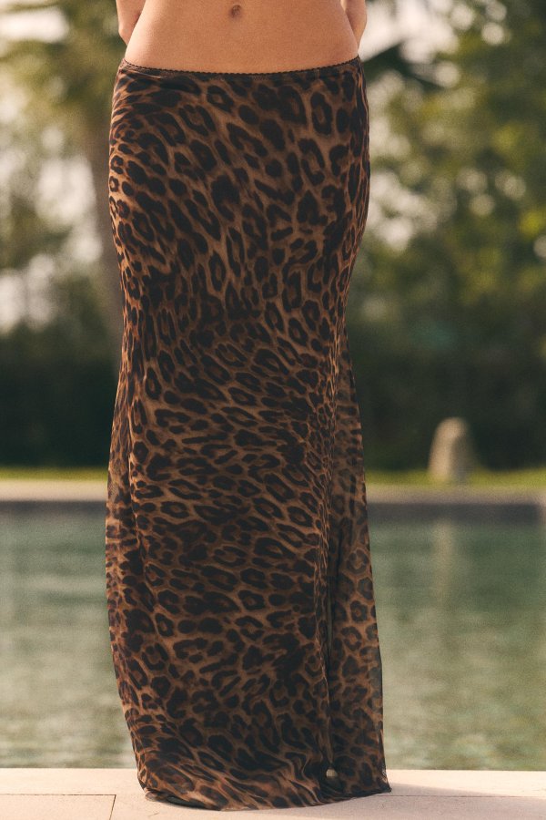 Animal Print Tulle Skirt
