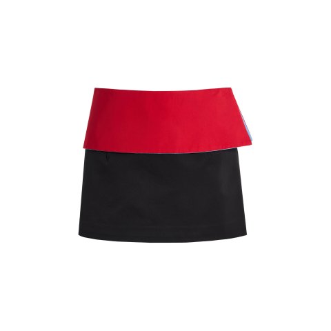 Lii FoldOver Colorblock Crepe Mini Skirt