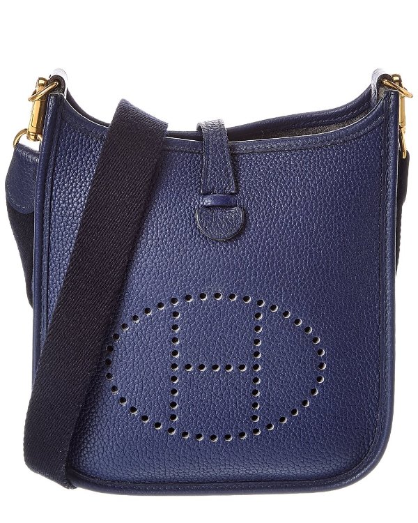Pre-owned Evelyne TPM Clemence Leather Golden Shoulder Bag