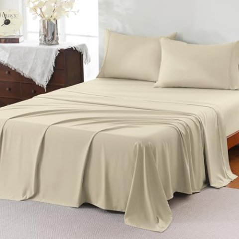 ChicView Full Sheet Set 4-Piece Hotel Luxury Breathable Soft Microfiber Anti-Pilling Deep Pocket Bedsheets