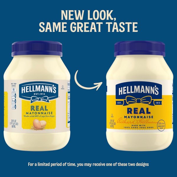 Hellmann's 经典顺滑浓郁蛋黄酱 30oz 无麸质 1瓶