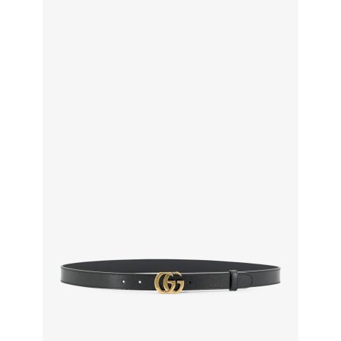 GucciGucci Cut GG Marmont 皮革腰带 黑色