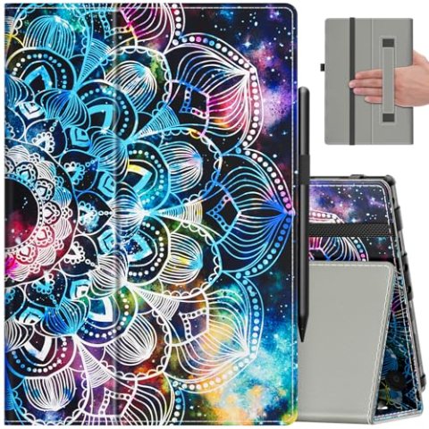 VORI Case for 2023/2021 Amazon Kindle Fire HD 10/10 Plus 10.1" Slim Stand Folio with Auto Wake/Sleep & Hand Strap