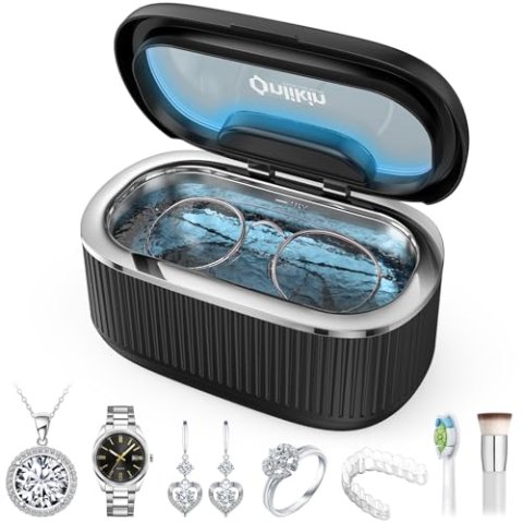 onlikin 35W Ultrasonic Jewelry Cleaner 45KHz 20oz