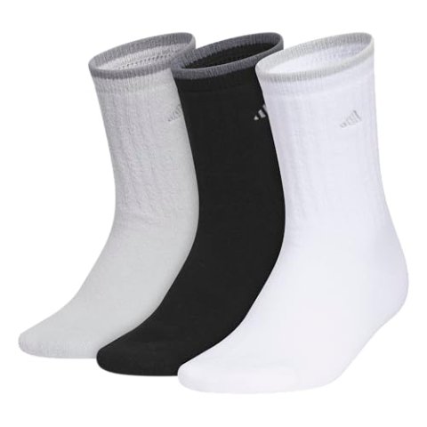 adidas 女士舒适缓震袜 3双