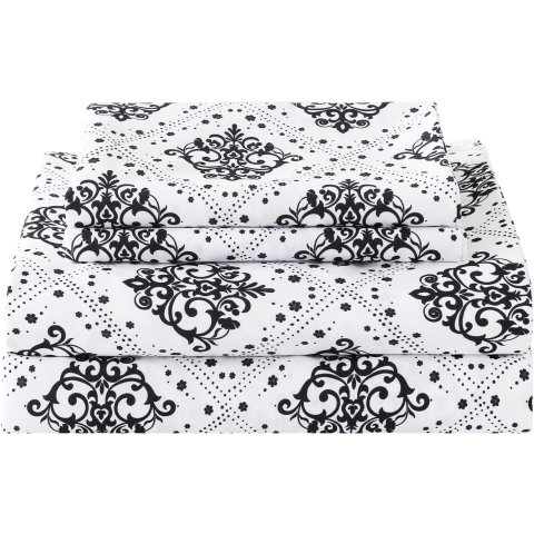 ChicView Boho Microfiber Queen Sheet Set 4-Piece Breathable Soft Deep Pocket Anti-Pilling