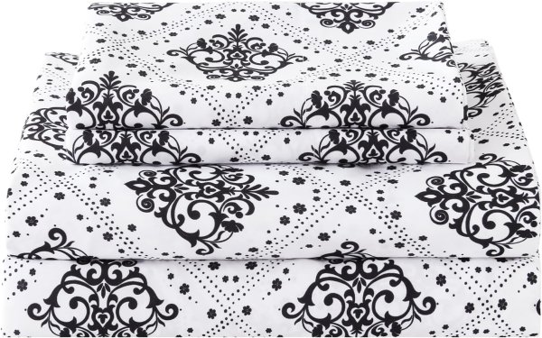 ChicView Boho Microfiber Queen Sheet Set 4-Piece Breathable Soft Deep Pocket Anti-Pilling