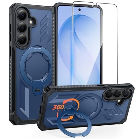 FNTCASE for Samsung Galaxy S26 Case with 360° Magnetic Stand