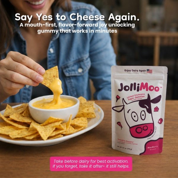 JolliMoo 乳糖酶软糖 9000+FCC 成人儿童适用