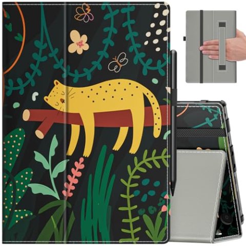 VORI Case for Kindle Fire HD 10/10 Plus Slim Folding Stand Folio with Auto Wake/Sleep & Hand Strap