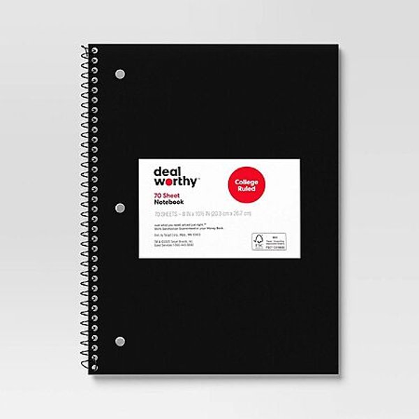 Dealworthy Subject Spiral Notebooks Various Types