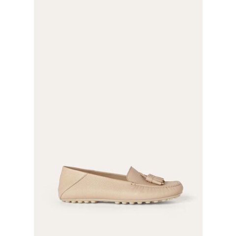 Loro PianaDeer Leather Loafer Rubber Sole Collapsible Heel