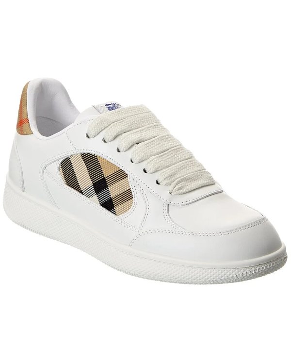 Terrace Check Canvas Leather Sneaker