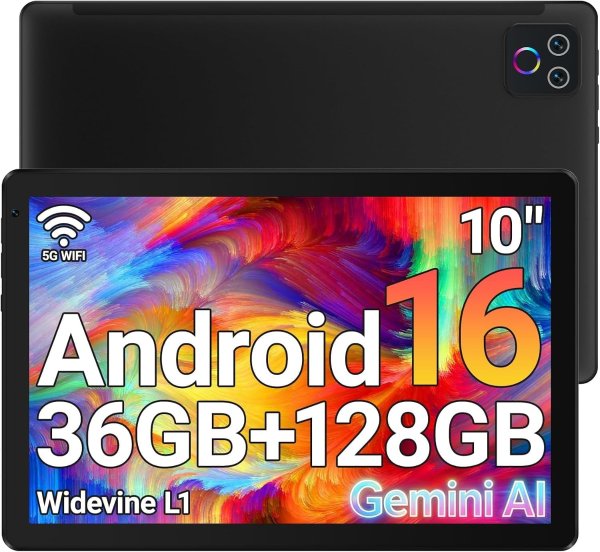 URAO 10.1英寸 Android 16 八核平板 36GB+128GB 双摄