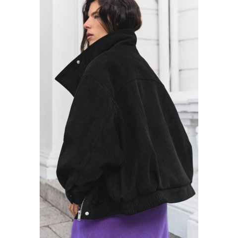 ZaraSuede-Effect Bomber Jacket