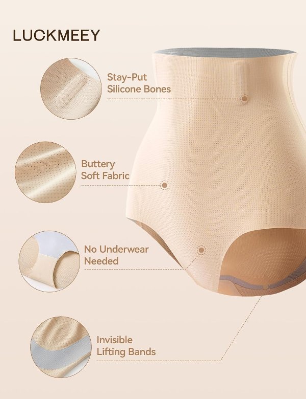 LUCKMEEY Tummy Control Seamless Shaping Briefs