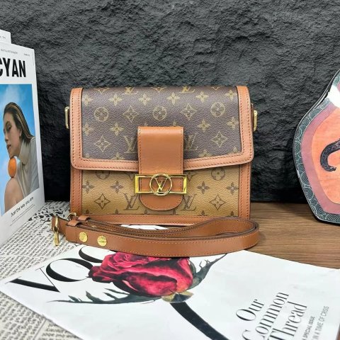  Dauphine MM Monogram Shoulder Crossbody Bag