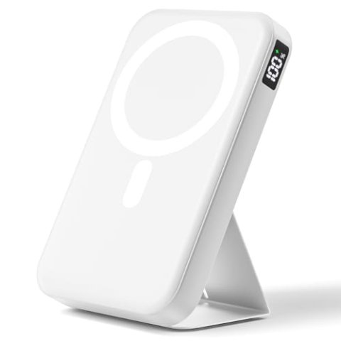 磁吸便携充电宝 10000mAh 皮质折叠支架
