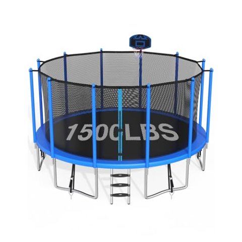 CITYLE 1500LBS 16英尺蹦床 含安全网 篮球架