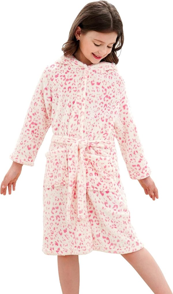 Doctor Unicorn Soft Hooded Bathrobe Sleepwear for Girls