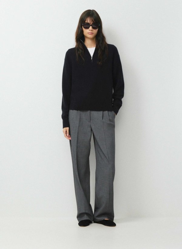 Essential Cashmere Metaphor 羊绒半拉链卫衣