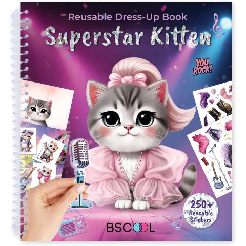BSCOOL 超级小猫 贴纸换装手工书 300贴