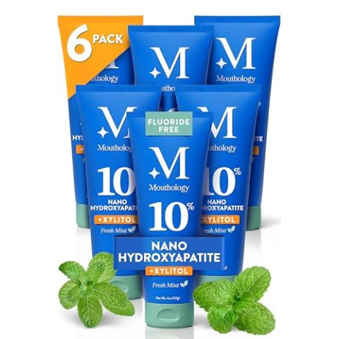 Mouthology 10%纳米羟基磷灰石牙膏 6支装 4oz